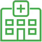 A solid green circle on a white background, often used to symbolize eco-friendly janitorial service.